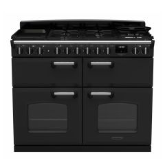Rangemaster CLDLB110DFPCBL/CM1 Classic Deluxe 110cm BC Dual Fuel Charcoal Black/Chrome