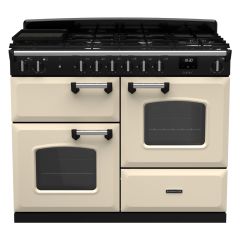Rangemaster CLO110DFPPCR/CM1 Classic OC 110cm Dual Fuel Cooker, Pale Cream/Chrome (2025)