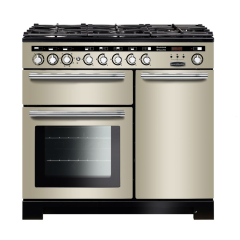 Rangemaster EDL100DFFIV/C (117240) Encore Deluxe 100cm DF Range Cooker, Ivory/Chrome