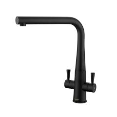 Rangemaster TCO1MB/ Conical Dual Lever Monobloc Tap, Matt Black Finish