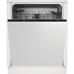 Beko DIN15C20 E Rated Integrated Full Size Dishwasher, 14 Place Settings