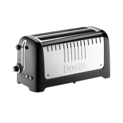 Dualit 46025 Long Slot Light Toaster, Black Gloss