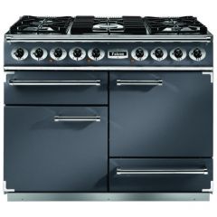 FALCON F1092DXDFSLN Falcon 1092Mm Deluxe Dual Fuel Range Cooker With Gloss Panstands, Finished In Sl