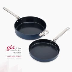 Joseph Joseph 45051 Space™ Non-Stick 2 Piece Frying Pan Set, Blue