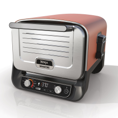 Ninja OO101UKKIT  307OO101UKSTANDKIT Woodfire Electric Outdoor Oven with BBQ Stand - Terracotta/Steel