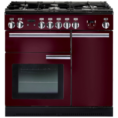 Rangemaster PROP90DFFCY/C PROFESSIONAL PLUS 90cm Dual Fuel Cooker, Cranberry