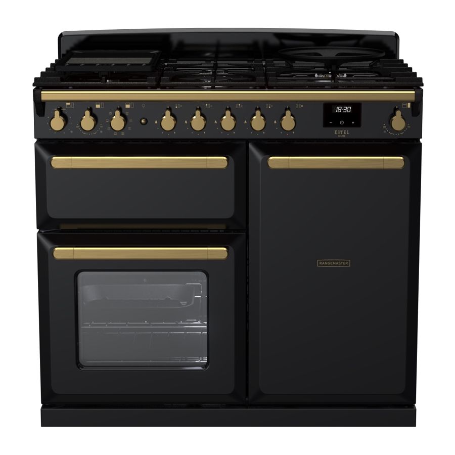PRC Direct | Rangemaster ESDL100DFPGBL/AB1 Estel Deluxe 100cm Dual Fuel ...