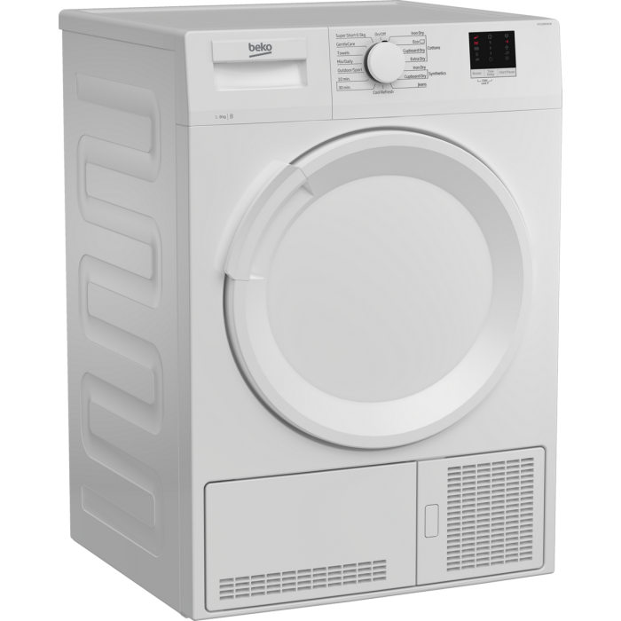 Beko DTLCE80041W B Rated 8kg Condenser Tumble Dryer White