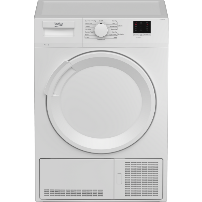 Beko DTLCE80041W B Rated 8kg Condenser Tumble Dryer White