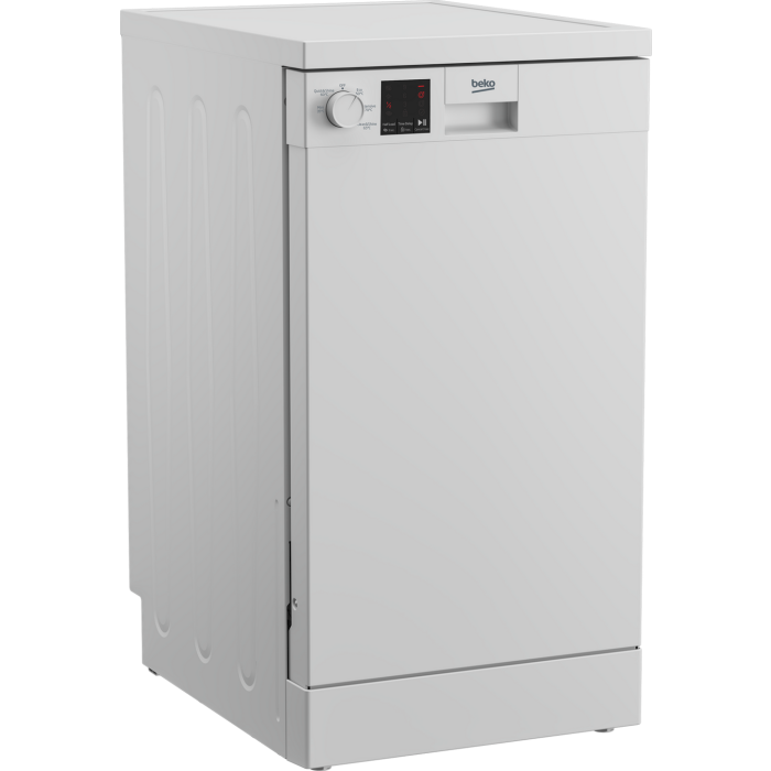 Beko DVS05C20W 45cm Freestanding Dishwasher, 10 Place Settings, White