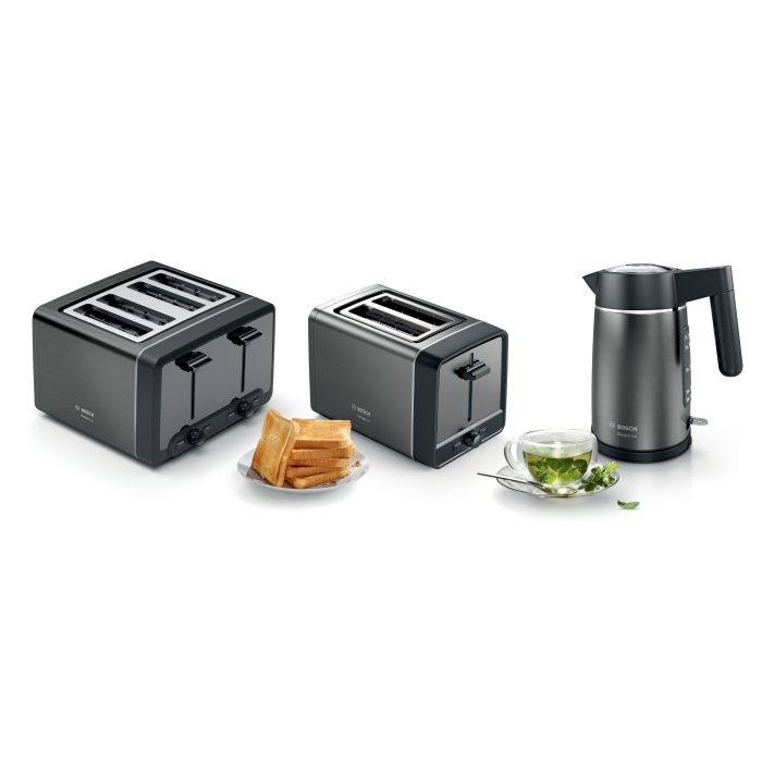 Bosch TAT5P445GB 4 Slice Toaster, Anthracite