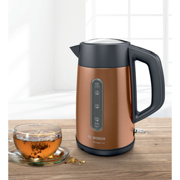Bosch TWK4P439GB DesignLine 1.7L Kettle in Copper