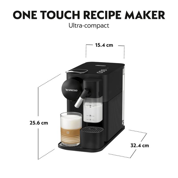 Delonghi EN510.B Nespresso Latissima One Pod Coffee Machine, Black