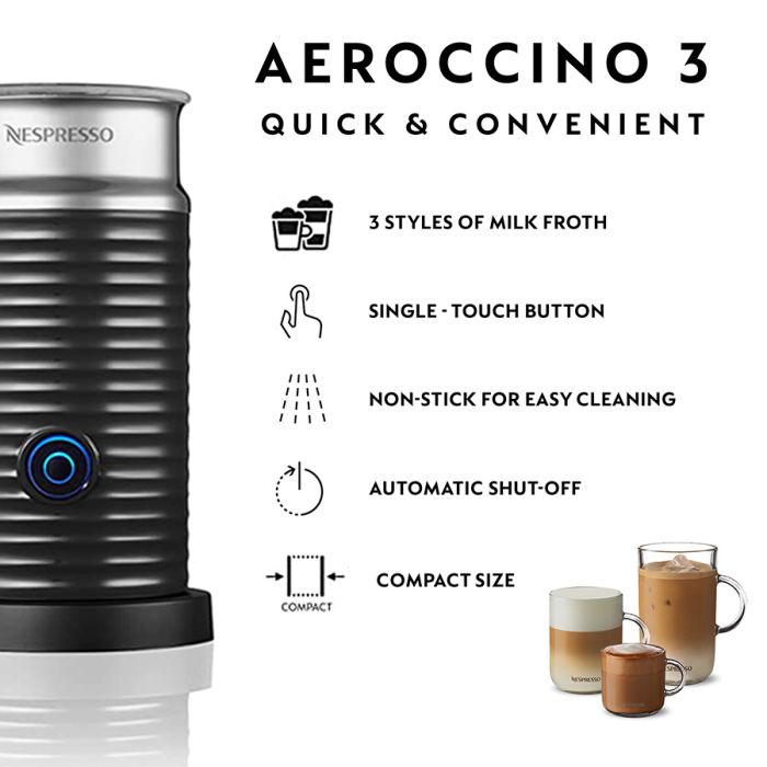 Delonghi ENV120.WAE Nespresso Vertuo Next Capsule Coffee Machine with Aeroccino Milk Frother, White