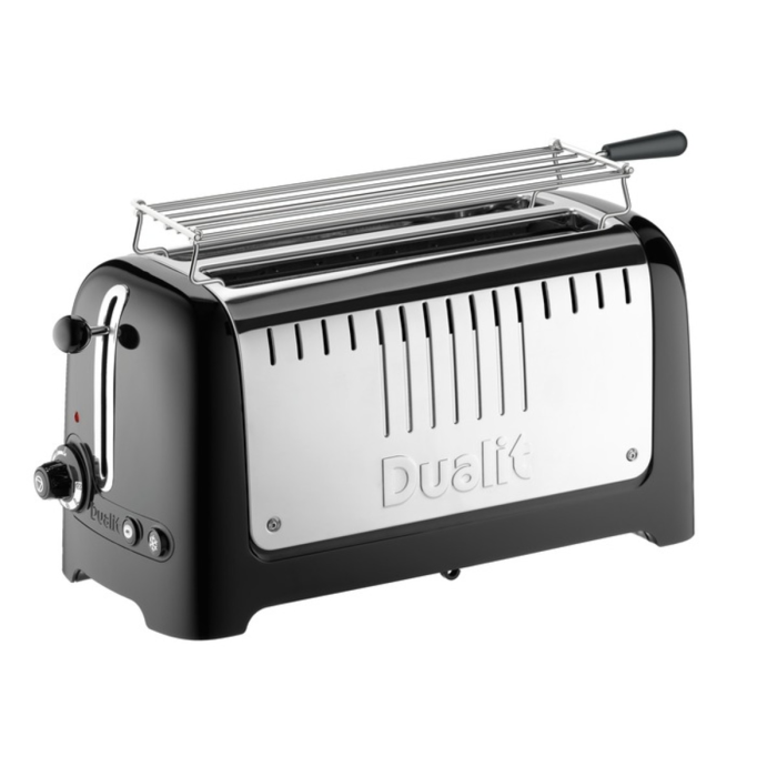 Dualit 46025 Long Slot Light Toaster, Black Gloss