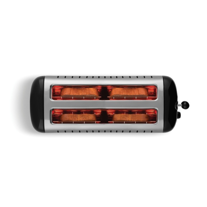 Dualit 46025 Long Slot Light Toaster, Black Gloss