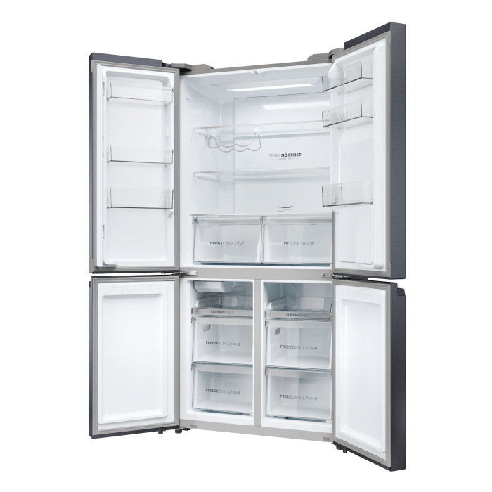 Haier HCR5919EHMB 90cm 60/40 Frost Free American Fridge Freezer - Brushed Black