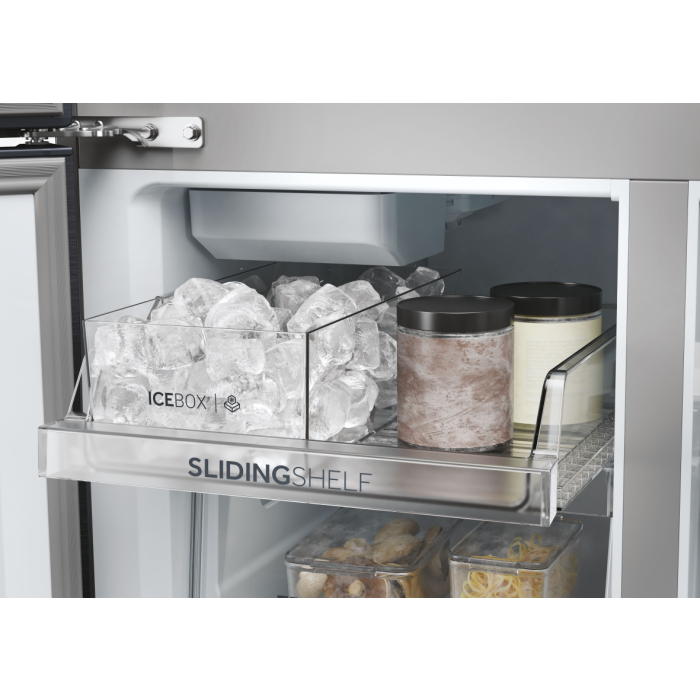 Haier HCR5919EHMB 90cm 60/40 Frost Free American Fridge Freezer - Brushed Black