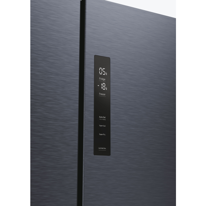 Haier HCR5919EHMB 90cm 60/40 Frost Free American Fridge Freezer - Brushed Black