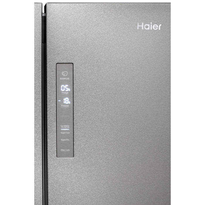Haier HTF_520IP7 90.5cm Frost Free American Style Fridge Freezer - Platinum Inox