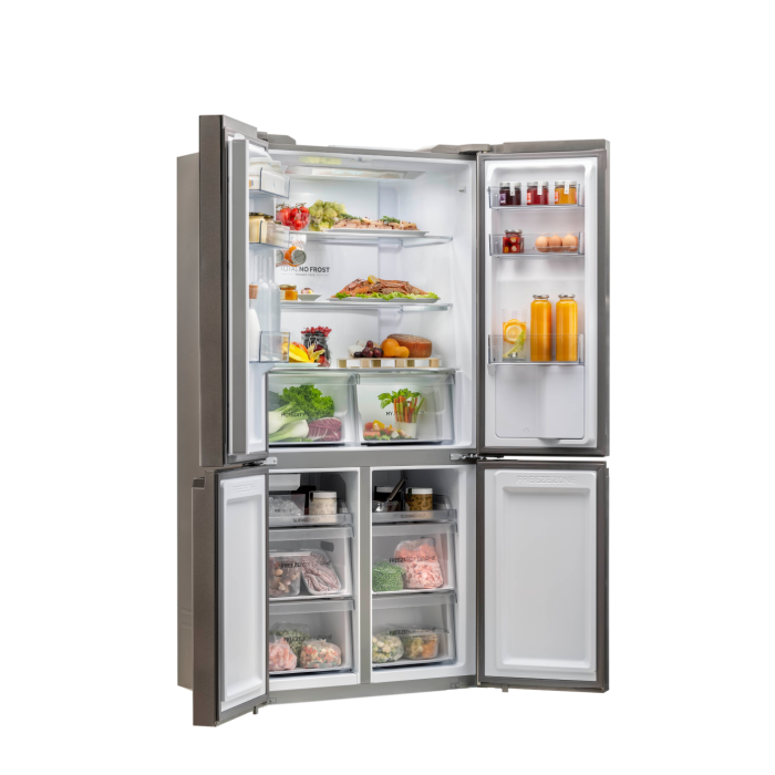 Haier HTF_520IP7 90.5cm Frost Free American Style Fridge Freezer - Platinum Inox
