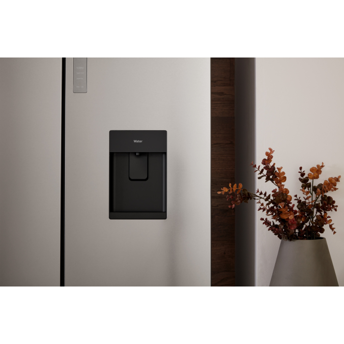 Haier HTF_520IP7 90.5cm Frost Free American Style Fridge Freezer - Platinum Inox