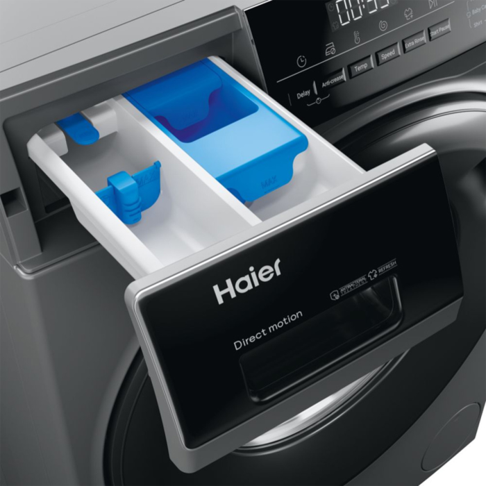 Haier HW100B14939S8 A Rated I-Pro 10kg 1400 Spin Washing Machine, Graphite
