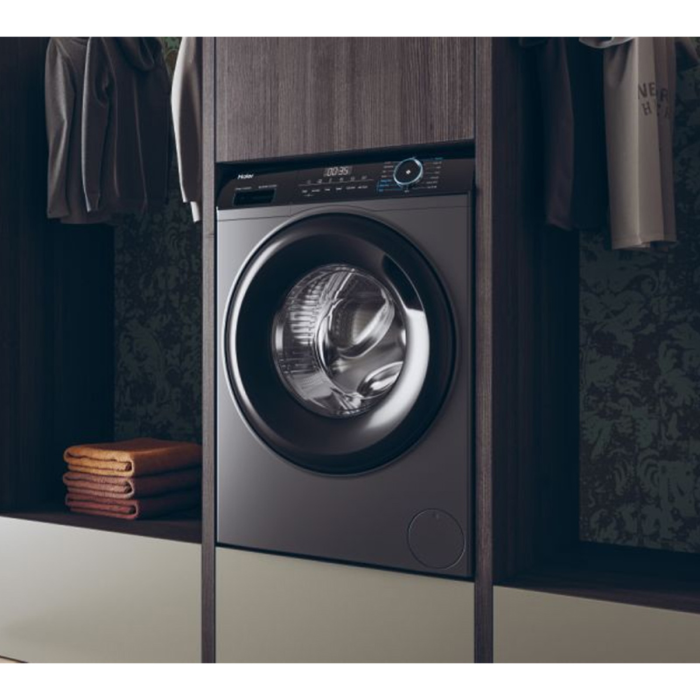 Haier HW100B14939S8 A Rated I-Pro 10kg 1400 Spin Washing Machine, Graphite