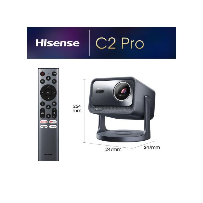 Hisense C2TUK Pro Smart 4K Mini Laser Projector