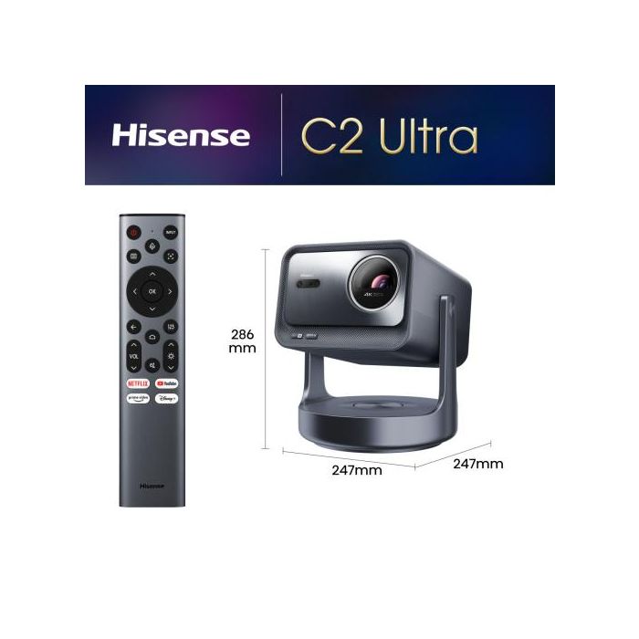 Hisense C2TUK Ultra Smart 4K Mini Laser Projector
