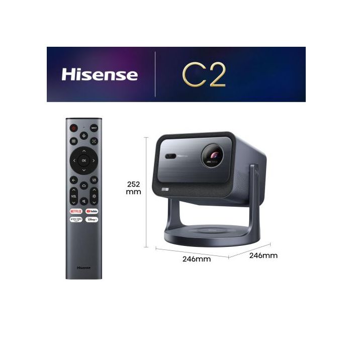Hisense C2TUK Smart 4K Mini Triple Laser Projector