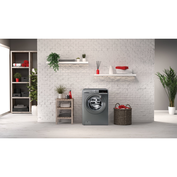 Hoover H3W58TGGE 8kg 1500 Spin Washing Machine with NFC Connection - Graphite