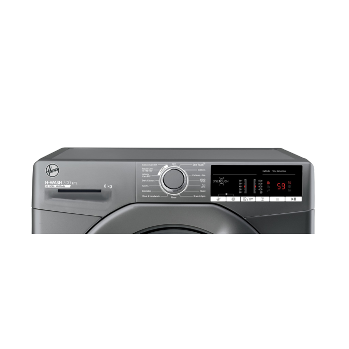 Hoover H3W58TGGE 8kg 1500 Spin Washing Machine with NFC Connection - Graphite