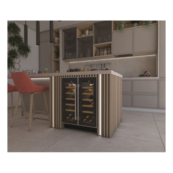 Hoover HWCB 60D UK/N  HWCB60DUK/N 59.5cm Built In Wine Cooler - Black