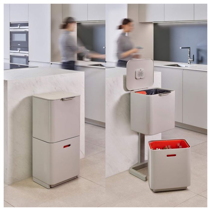 Joseph Joseph 30061 STONE Totem Max 60L Stone Waste & Recycling Bin