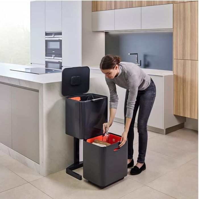 Joseph Joseph 30062 GREY Totem Max 60L Grey Waste & Recycling Bin