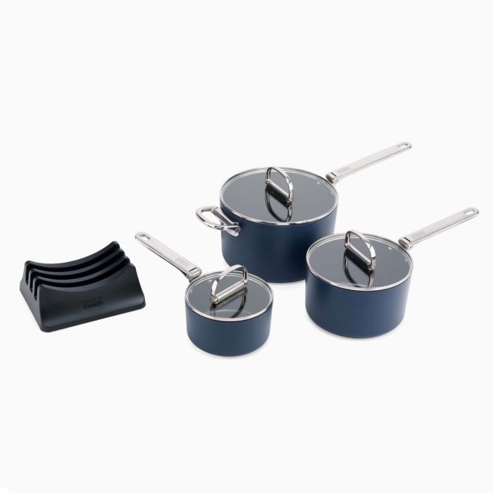 Joseph Joseph 45049 Space™ Non-Stick 3 Piece Saucepan Set, Blue
