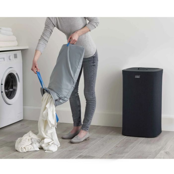 Joseph Joseph 50002 BLACK Tota 60L Black Laundry Separation Basket