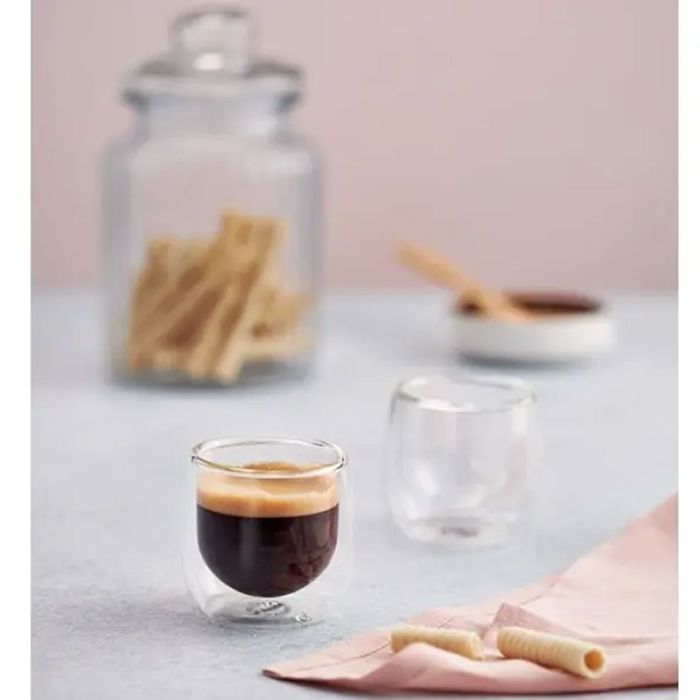 JUDGE JDG10 Double Walled Glassware 2 Piece Espresso / Shot Glass Set, 75Ml