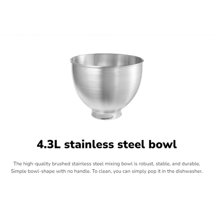 KitchenAid 5K45SSBWH 4.3L Classic Stand Mixer, White