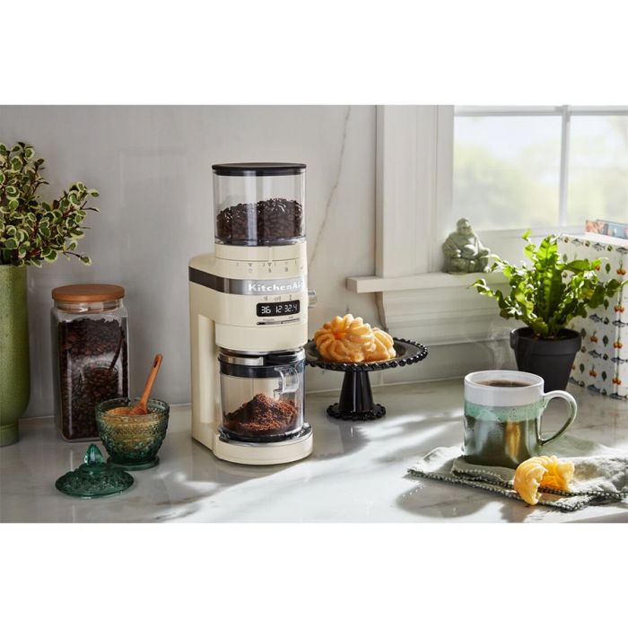 KitchenAid 5KCG8433BAC Burr Grinder, Almond Cream