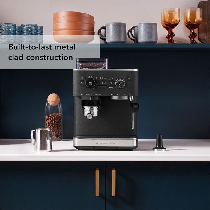 KitchenAid 5KES6551BBK Semi-Automatic Espresso Machine, Cast Iron Black