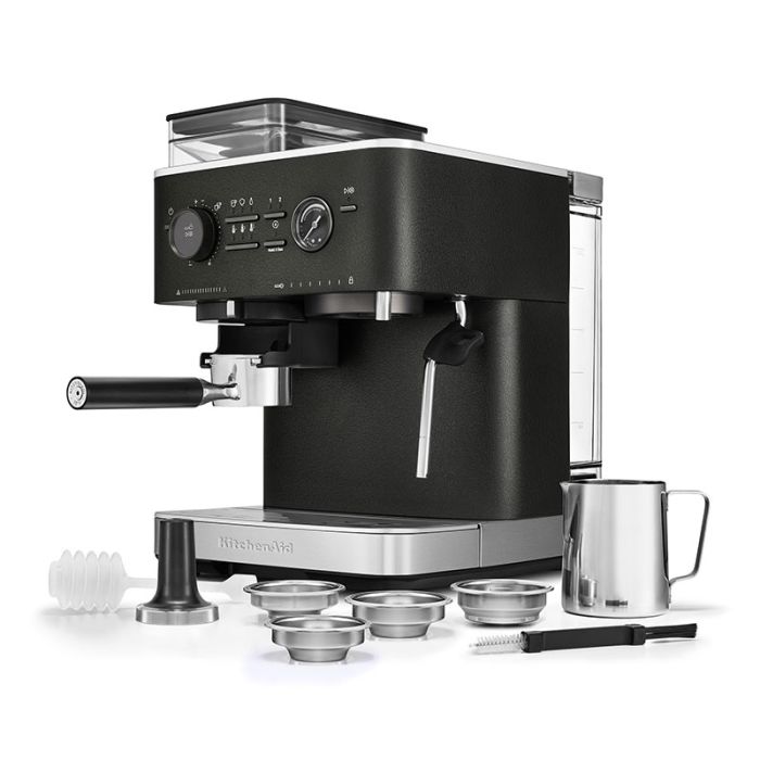 KitchenAid 5KES6551BBK Semi-Automatic Espresso Machine, Cast Iron Black