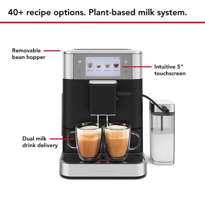 KitchenAid 5KES8558BBK Kf8 Fully Automatic Espresso Machine - Cast Iron Black
