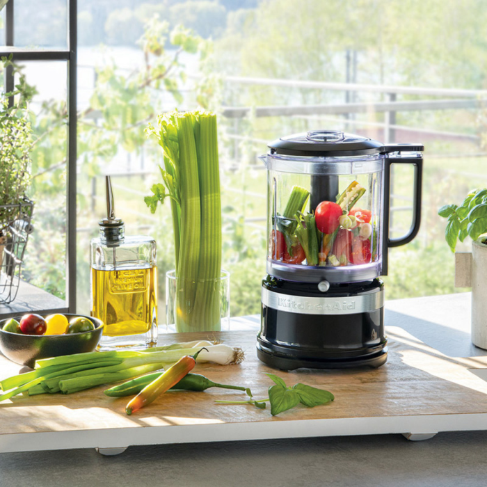 KitchenAid 5KFC0516BOB 1.19L Mini Food Chopper, Onyx Black