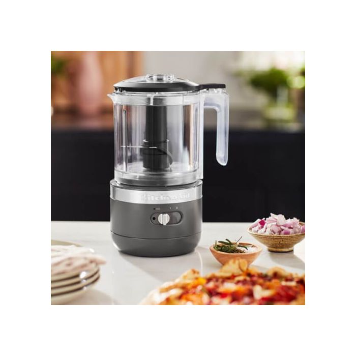 KitchenAid 5KFCB519BDG 1.19L Cordless Food Chopper, Charcoal Grey