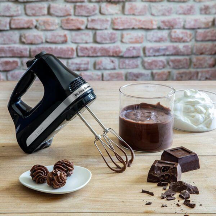 KitchenAid 5KHM5110BOB 5 Speed Classsic Hand Mixer, Onyx Black