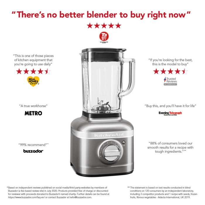 KitchenAid 5KSB4026BMS 1.4L K400 ARTISAN Blender, Medallion Silver
