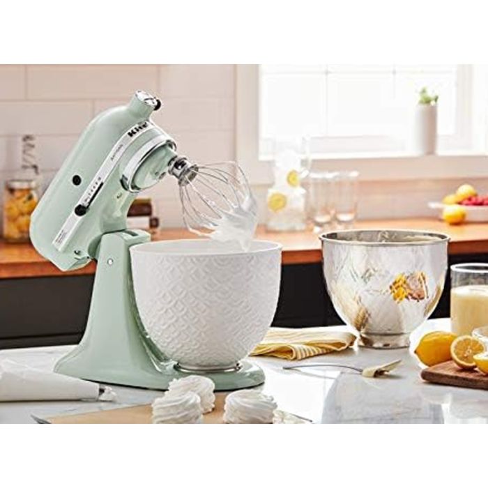 KitchenAid 5KSM2CB5TWM 4.8 L Mermaid Lace White Ceramic Bowl Optional