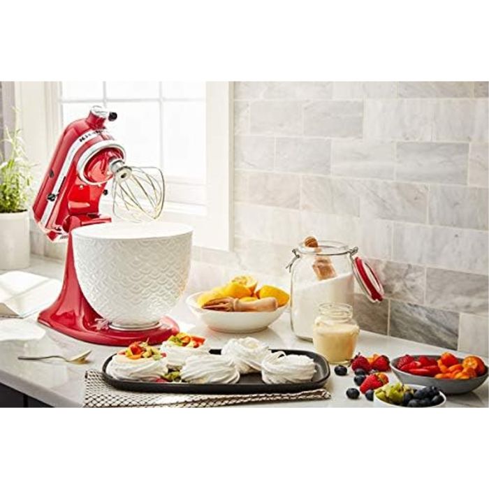 KitchenAid 5KSM2CB5TWM 4.8 L Mermaid Lace White Ceramic Bowl Optional